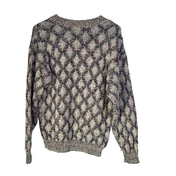 VTG Aztec Triangles Old Money Chunky Ugly Sweater Size Small - Picture 3 of 8